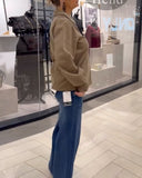 Lapel Long-Sleeved Corduroy Top