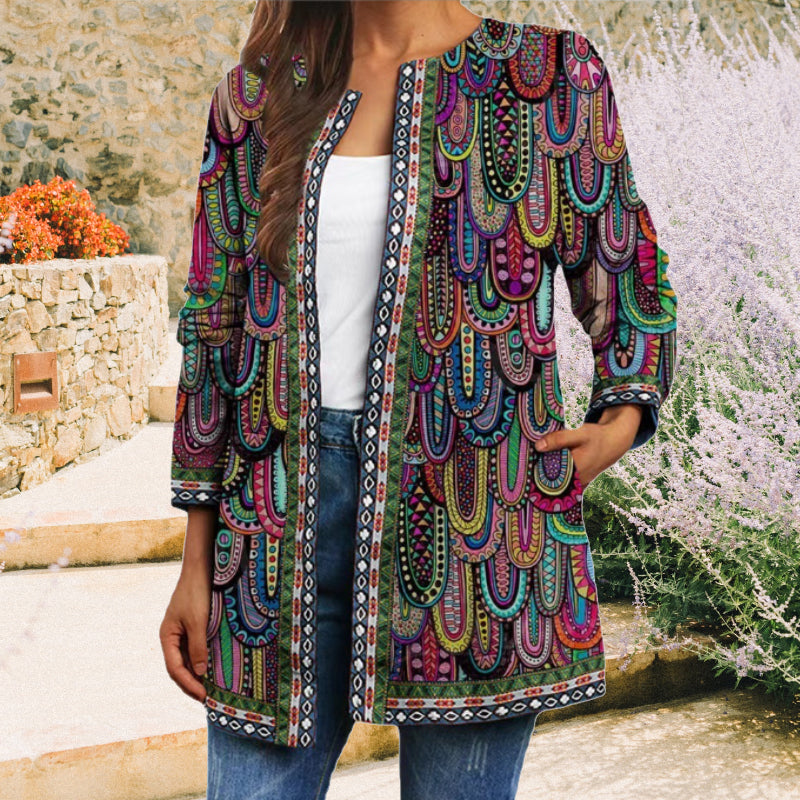 Ethnic print jacket hotsell