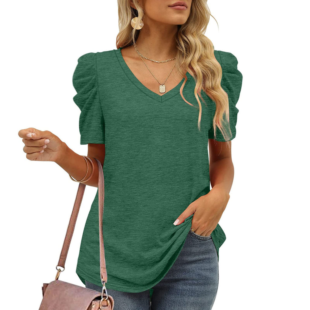 Casual Puff Short-Sleeve T-shirt