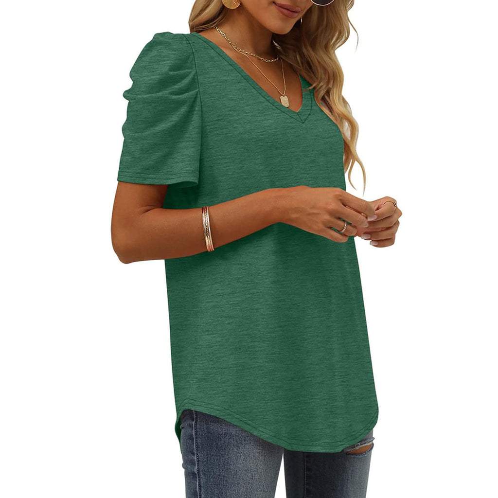 Casual Puff Short-Sleeve T-shirt