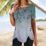 Irregular Hem Crew Neck T-Shirt