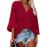 Women's Flared Sleeve Lace Shirts