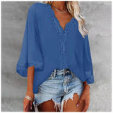 Women's Flared Sleeve Lace Shirts