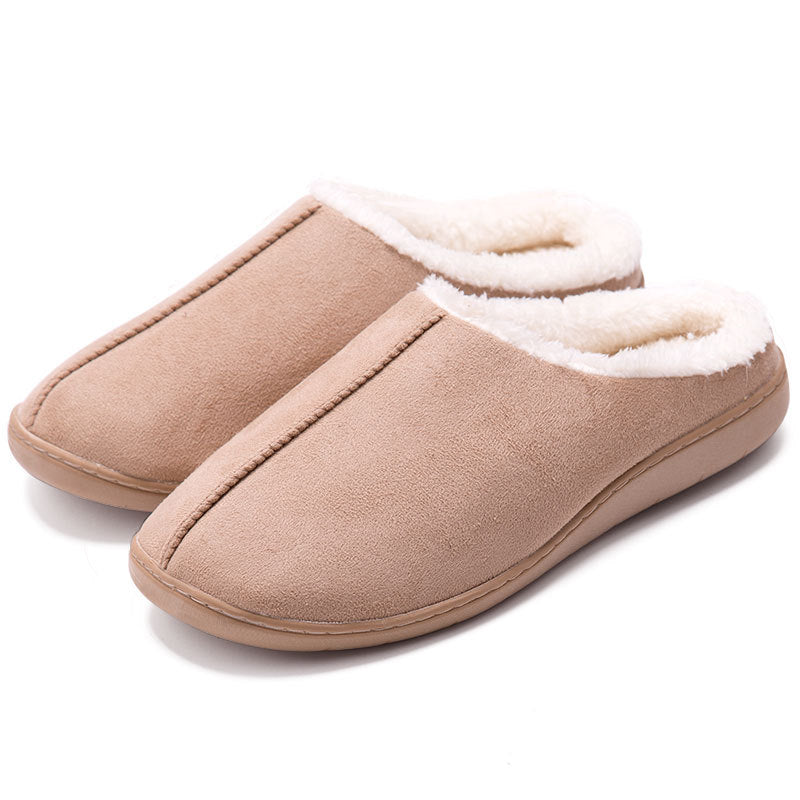 Wool Faux Plush Lined Slippers