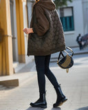 Stylish Hooded Quilted Patchwork Coat