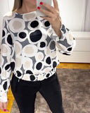 Fashionable Printed Crew Neck Top