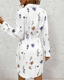 Floral Print Shirt Dress