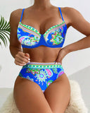 Bralette Cashew Print Two-Piece Bikini