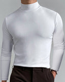 Men's Long-Sleeved Top With Slim Neckline