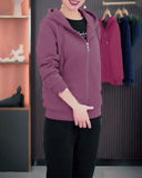 Hooded Zip Up Casual Sweatshirt