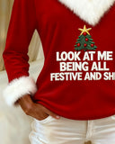 Elegant Printed Long-Sleeved Top