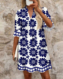 Elegant Floral Straight Dress