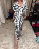 Casual Fashion Slit Short Sleeve Dress