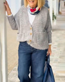 Classic Pocket and Button Placket Cardigan