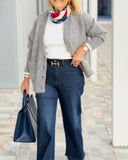 Classic Pocket and Button Placket Cardigan