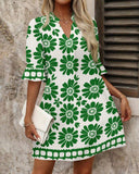 Elegant Floral Straight Dress