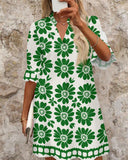 Elegant Floral Straight Dress