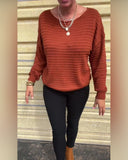 Casual Solid Color Long-Sleeved Pullover Sweater