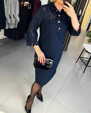 Elegant Lace Patchwork Dress