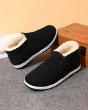 Men's Cotton Shoes With Super Warm Faux Fur Lining And Non-Slip Sole