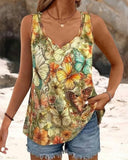 Butterfly Retro Print Vest