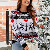 Women's Christmas Graphic Pattern Jacquard Pullover Sweater Jumper