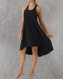 Built In Bra Irregular Sleeveless Vest Dress
