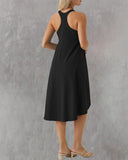Built In Bra Irregular Sleeveless Vest Dress