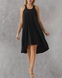 Built In Bra Irregular Sleeveless Vest Dress