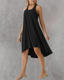 Built In Bra Irregular Sleeveless Vest Dress