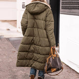 Women Solid Hooded Fleece Lined Sherpa Zipper Coat