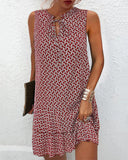 Printed sleeveless dress