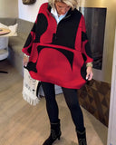 Half-Zip Stand Collar Fashionable Pullover