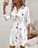 Floral Print Shirt Dress