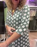 Casual V-Neck Polka Dot Dress