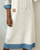 Hooded Fashionable Waist Dress