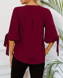 Crew Neck Casual Blouse