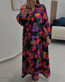 Fashion Floral Print Loose Dress