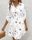 Floral Print Shirt Dress