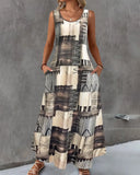 Round Neck Sleeveless Dress