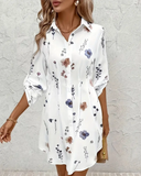 Floral Print Shirt Dress