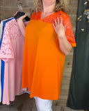 V-Neck Lace Panel Blouse