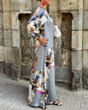 Floral Fashion Square Neck Dress