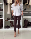 French-Style Puff Sleeve Shirt