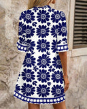 Elegant Floral Straight Dress