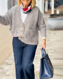 Classic Pocket and Button Placket Cardigan