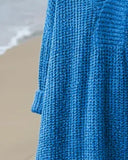 V-Neck Loose Solid Color Sweater Dress