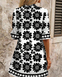 Elegant Floral Straight Dress