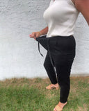 Solid Color Casual Stretch Pants