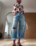 Sleeveless Ruffled Halter Neck Blouse